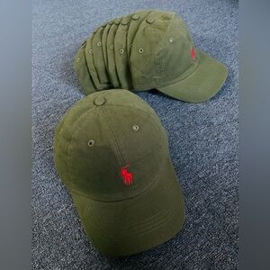 Polo by Ralph Lauren Dark Green Hat with Red Logo